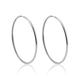 Pendientes de aro medianos y finos de plata